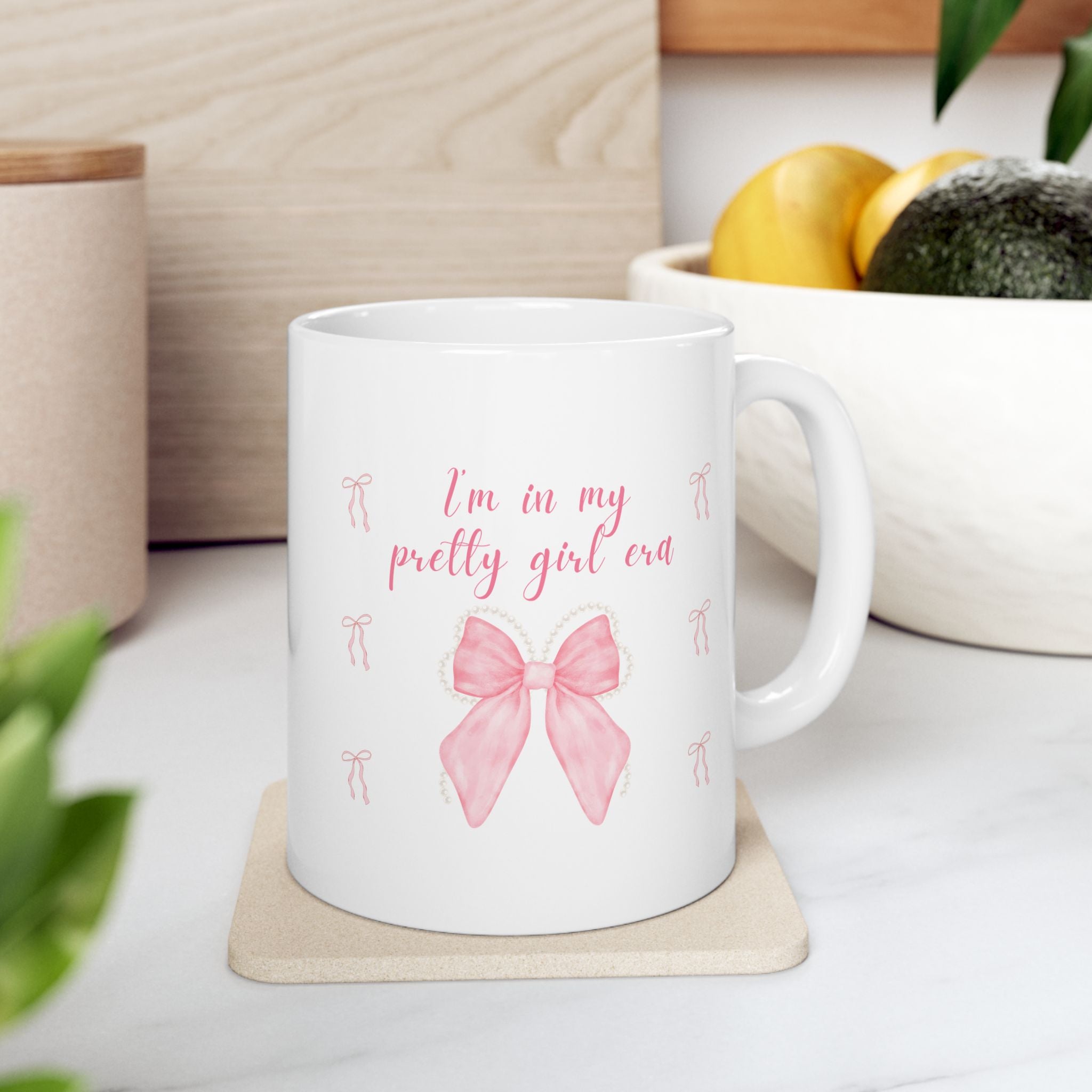 Ceramic Mug — Pink Ballet Dancer Design, 'Pretty in Pink' Tea Coffee Cup (11oz, 15oz)