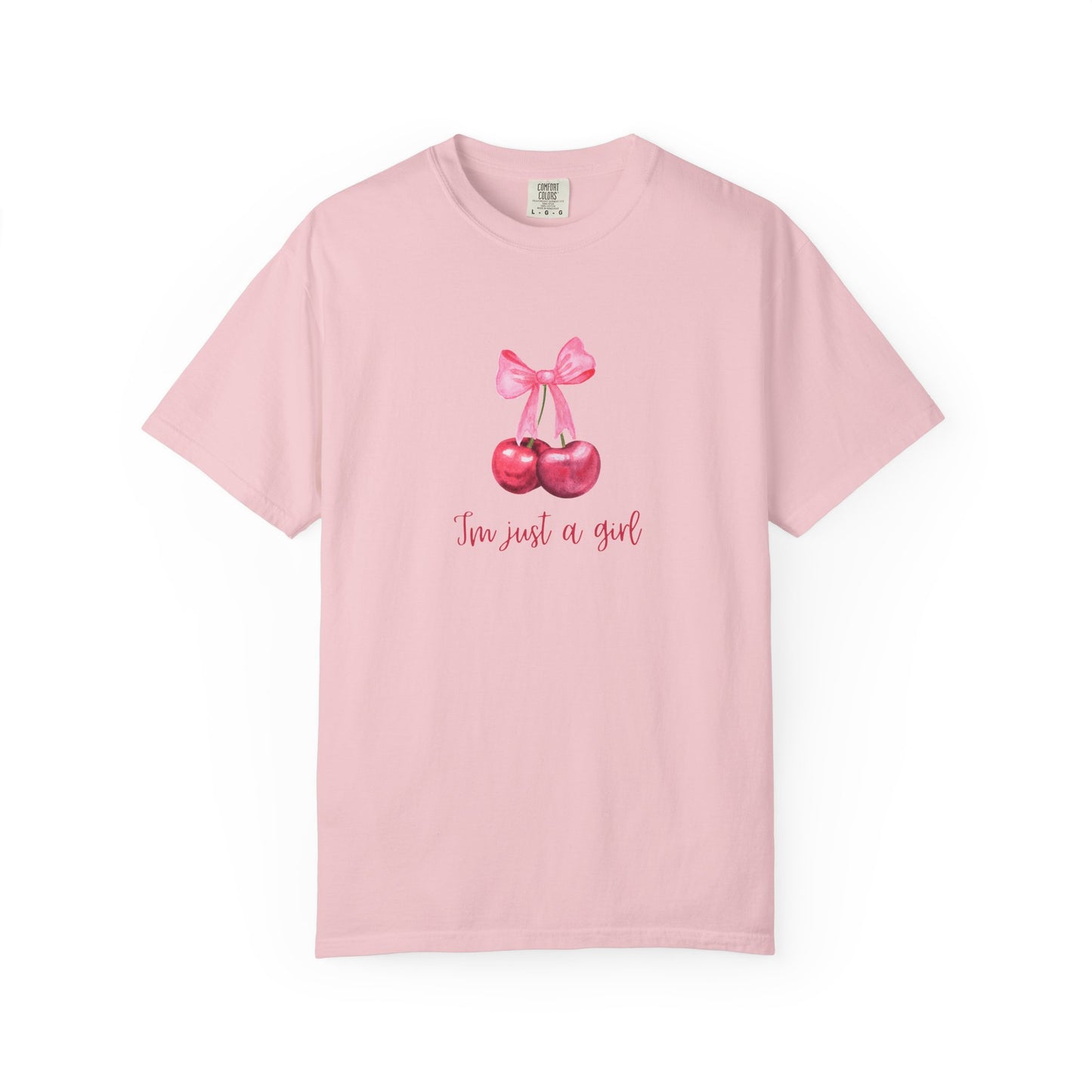 Cherry Graphic T‑Shirt – "I’m Just a Girl" Feminine Vintage Vibe