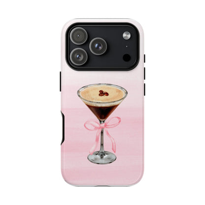Espresso Martini with bow Phone Case