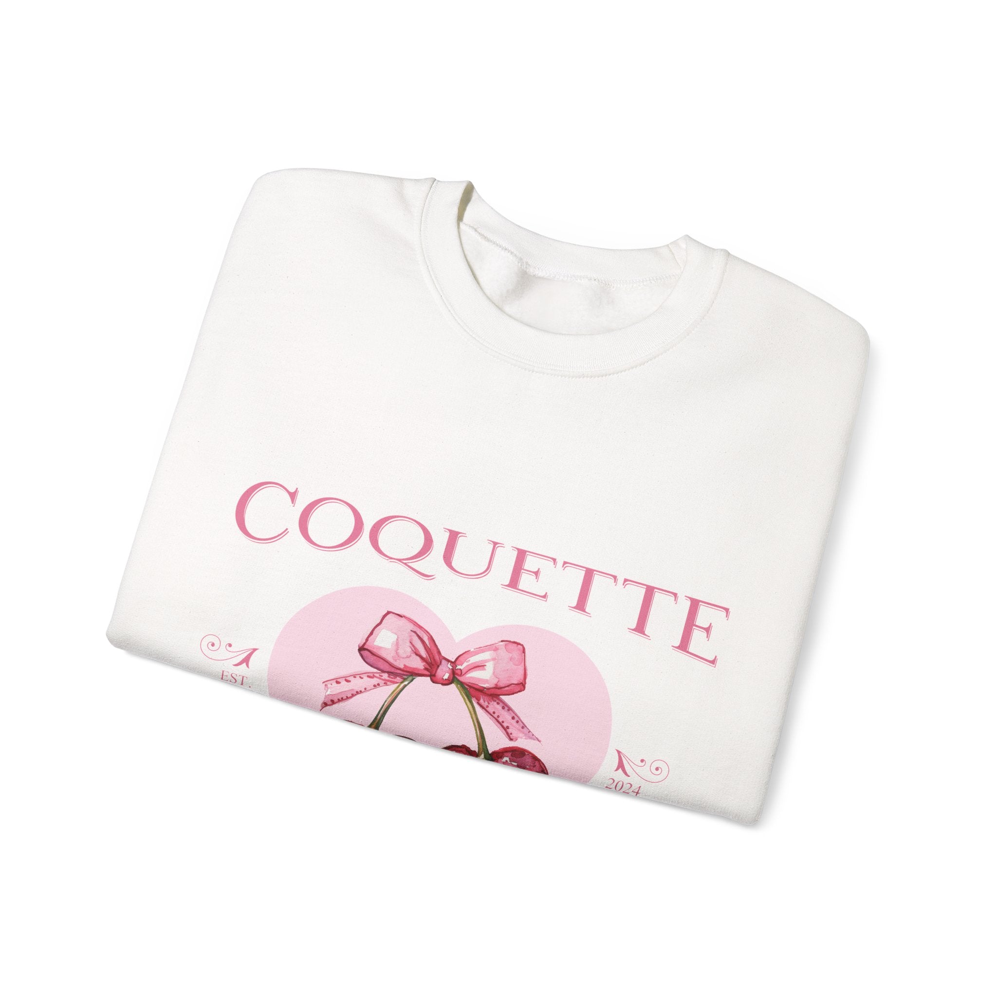Coquette Mommy's Club Sweatshirt — Pink Cherry Heart Crewneck