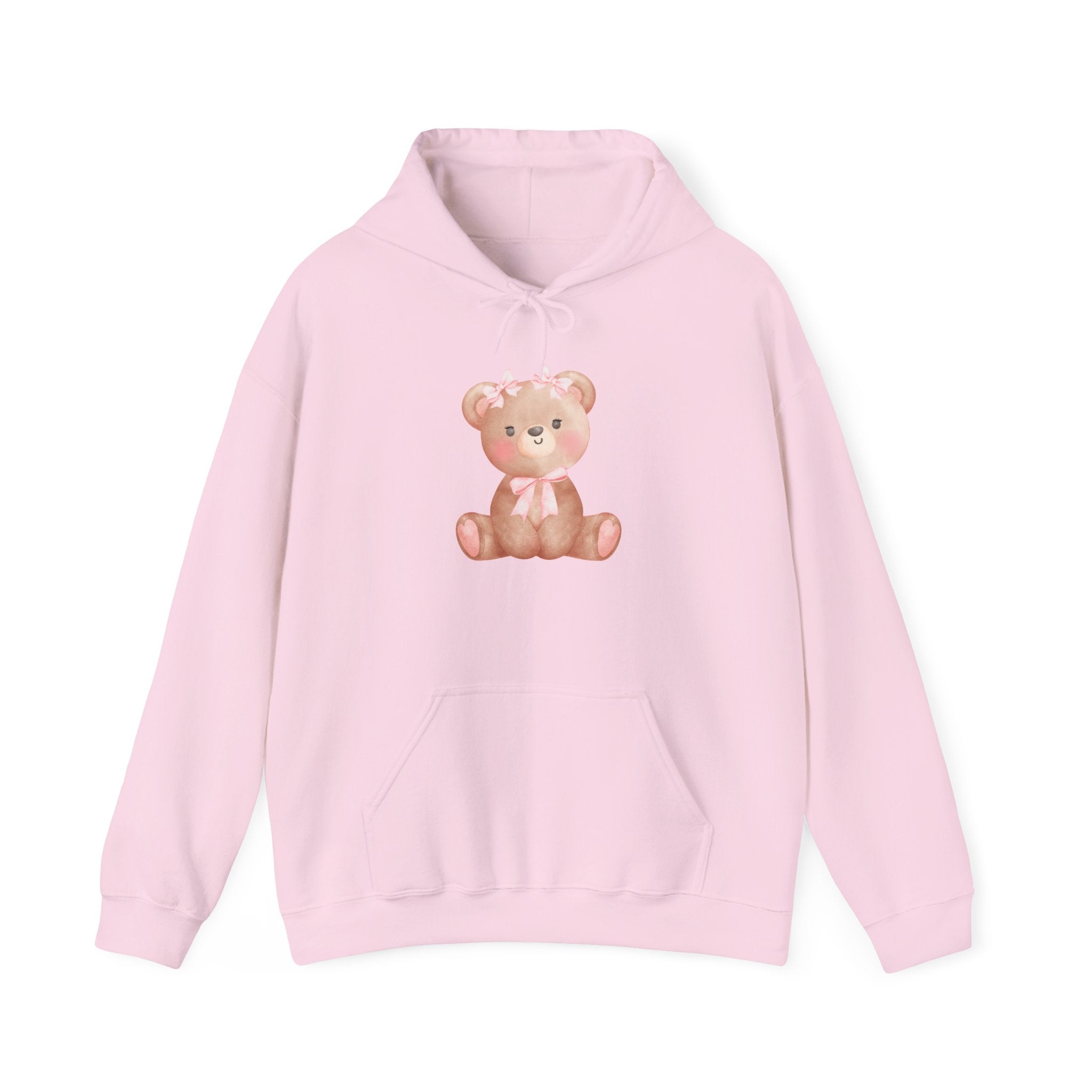 Cute Pink Teddy Bear Hoodie — Cozy Cute Graphic Sweatshirt