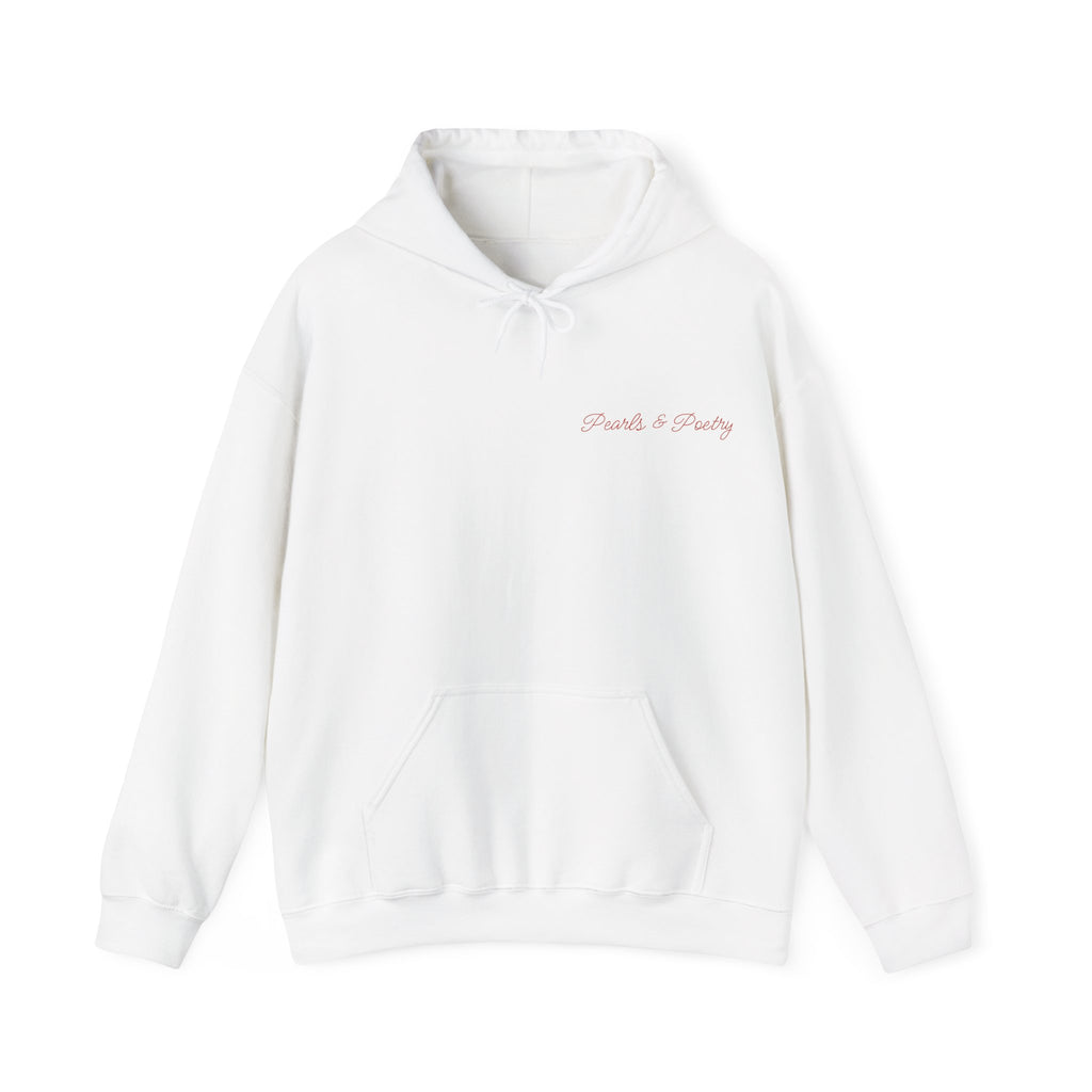 Pearls & Poetry Hoodie — Pink Ballet Emblem Hooded Sweatshirt