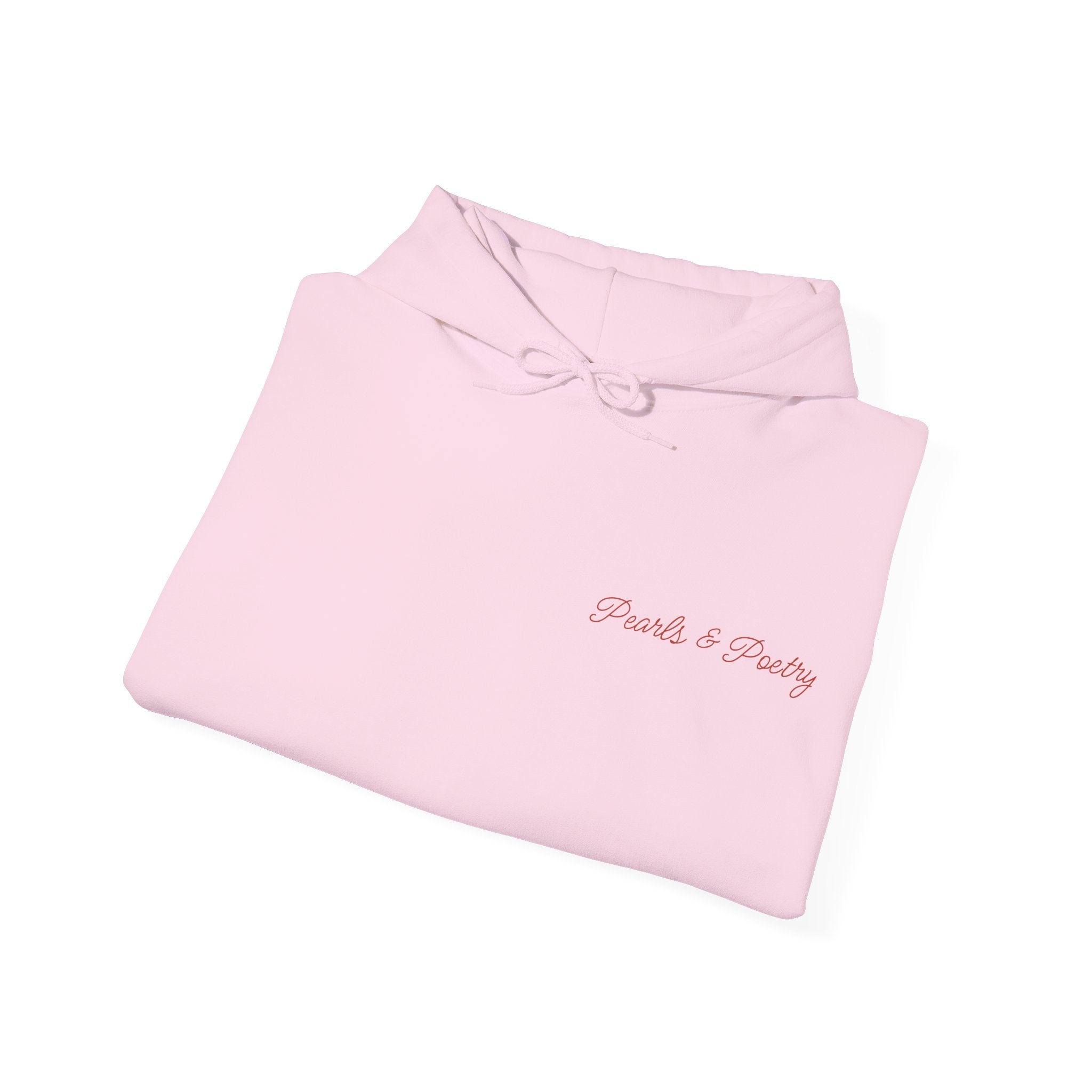 Pearls & Poetry Hoodie — Pink Ballet Emblem Hooded Sweatshirt