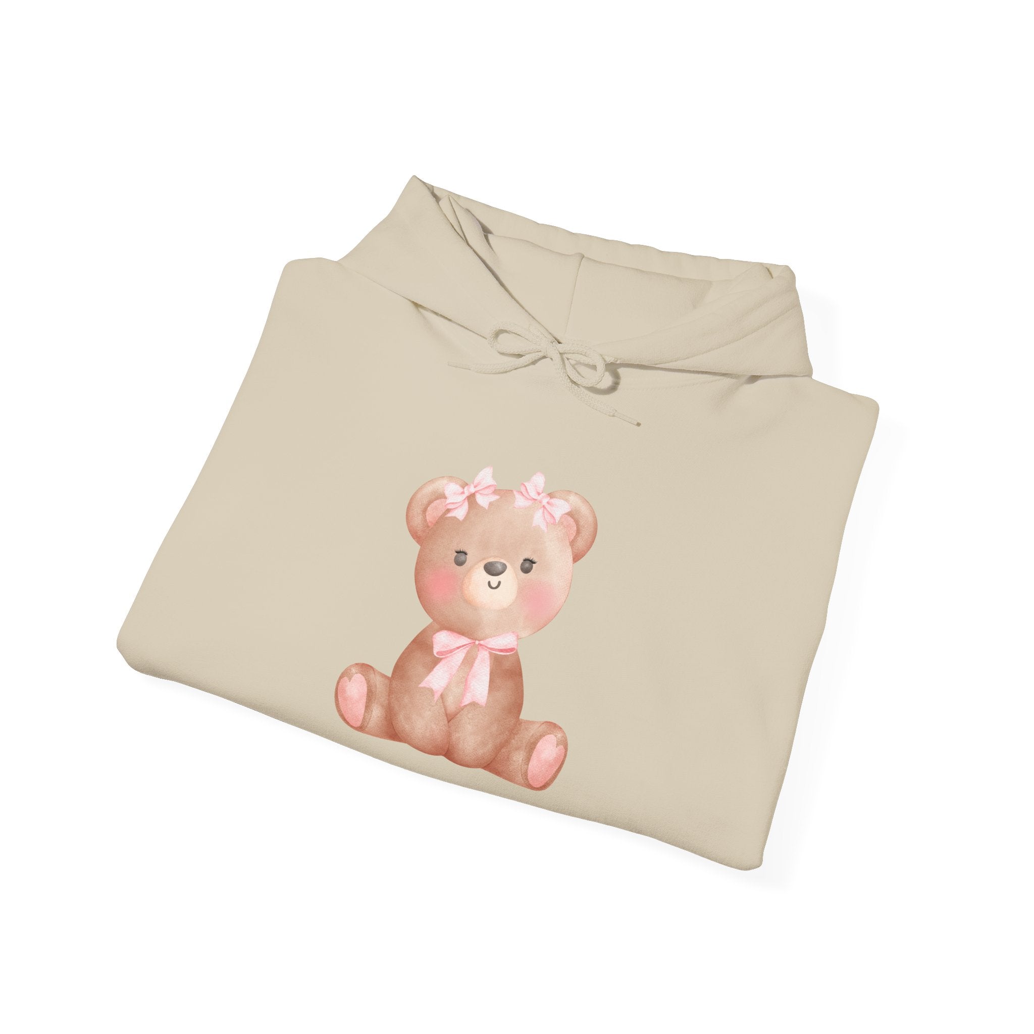 Cute Pink Teddy Bear Hoodie — Cozy Cute Graphic Sweatshirt