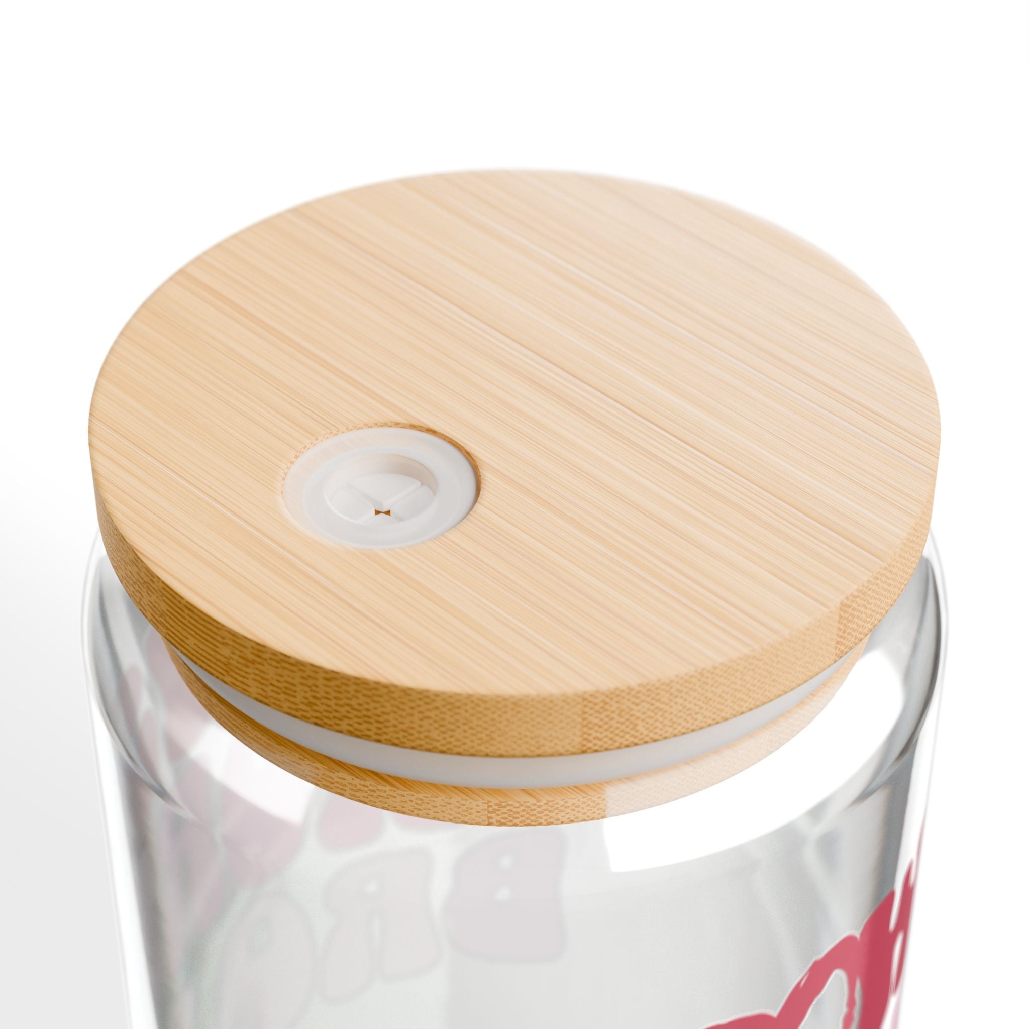 16oz Glass Sipper — "Bows Before Bros" Pink Bamboo Lid Straw Tumbler