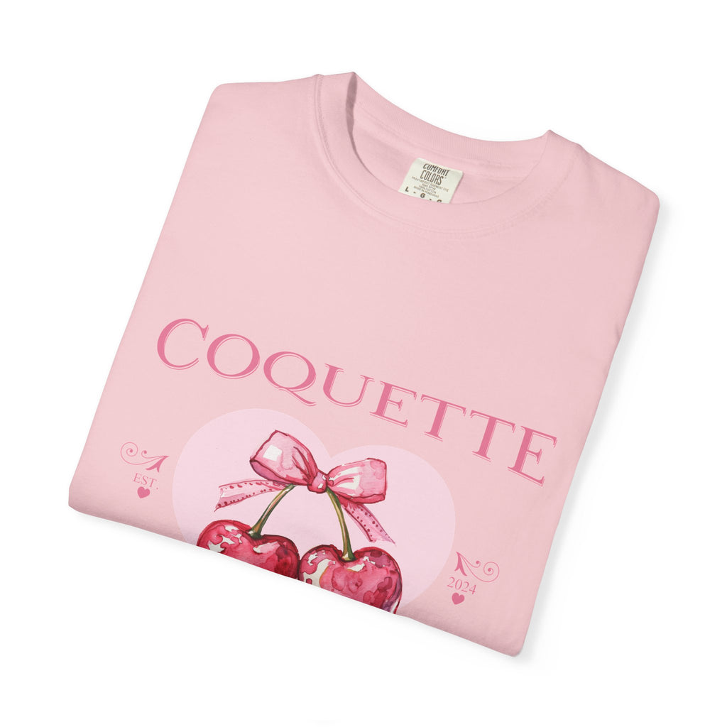 Coquette Mommy's Club T-Shirt — Cute Cherry with Bow Mom Tee
