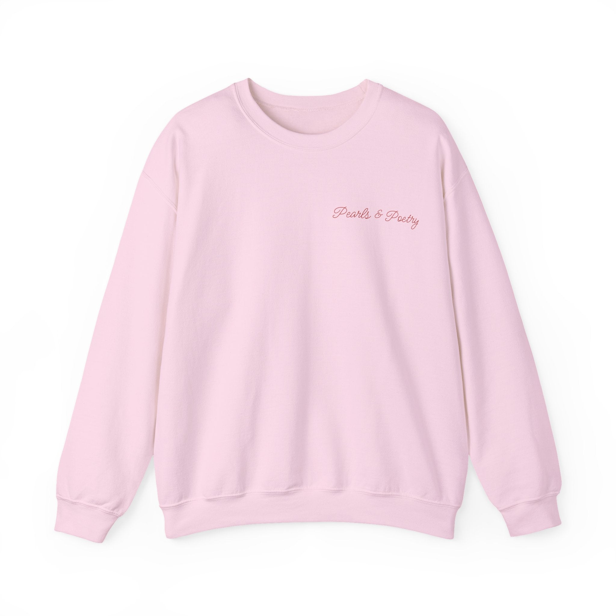 Pearls & Poetry Coquette Crewneck Sweatshirt — Cute Feminine Aesthetic