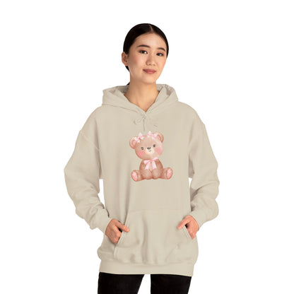 Cute Pink Teddy Bear Hoodie — Cozy Cute Graphic Sweatshirt