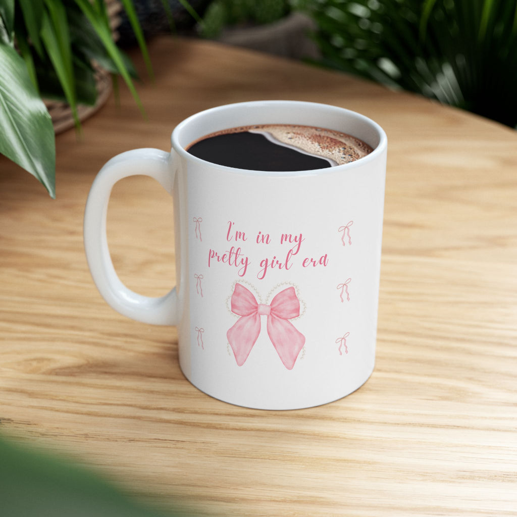 Ceramic Mug — Pink Ballet Dancer Design, 'Pretty in Pink' Tea Coffee Cup (11oz, 15oz)