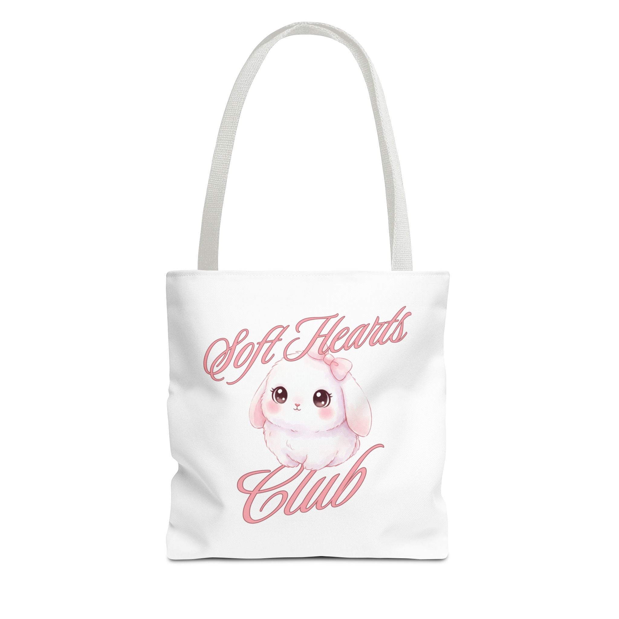 Soft Hearts Club Tote Bag — Cute Pastel Bunny AOP Shopper