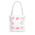 Kiss & Bow Print Tote Bag