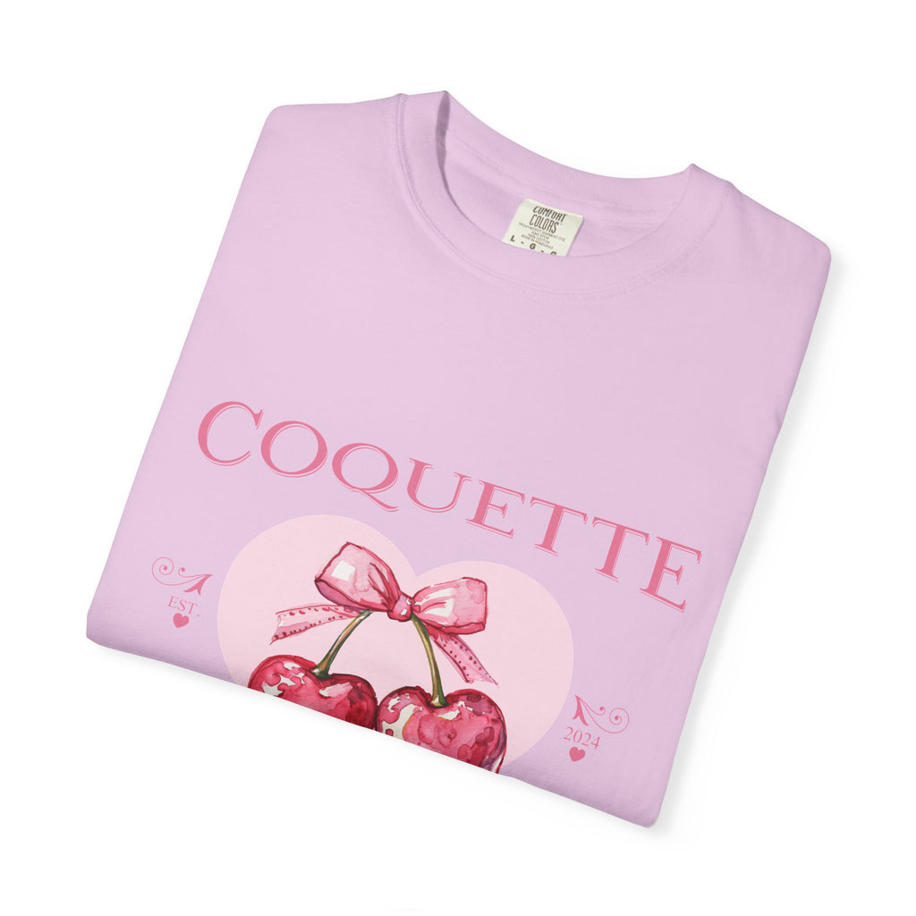 Coquette Mommy's Club T-Shirt — Cute Cherry with Bow Mom Tee