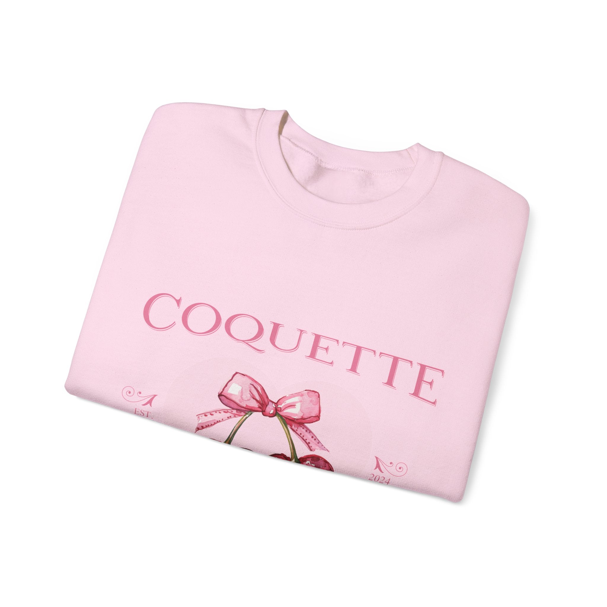 Coquette Mommy's Club Sweatshirt — Pink Cherry Heart Crewneck