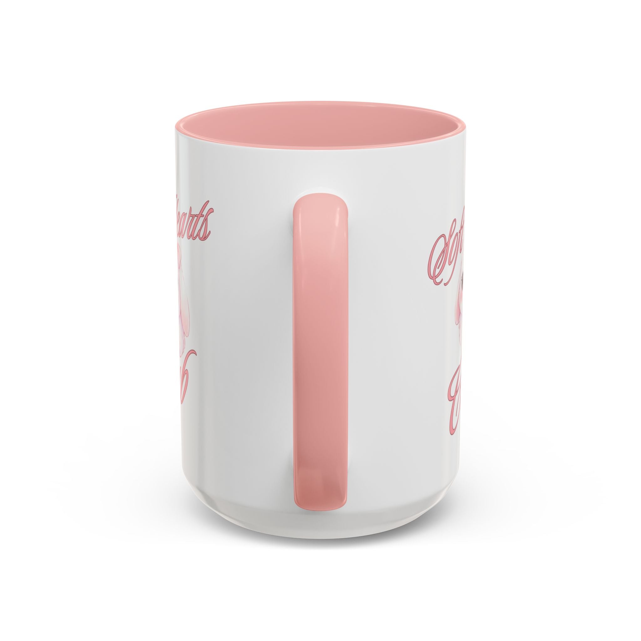 Soft Hearts Club Mug — Cute Pink Bunny Accent Coffee Mug