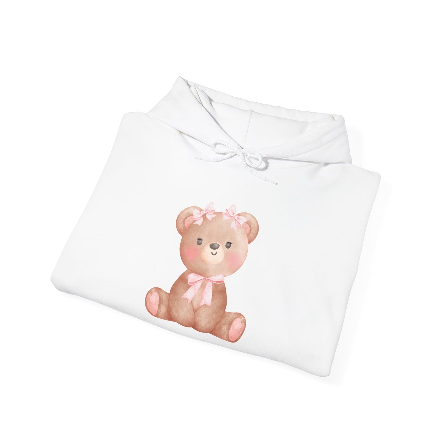 Cute Pink Teddy Bear Hoodie — Cozy Cute Graphic Sweatshirt