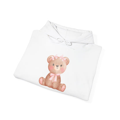 Cute Pink Teddy Bear Hoodie — Cozy Cute Graphic Sweatshirt