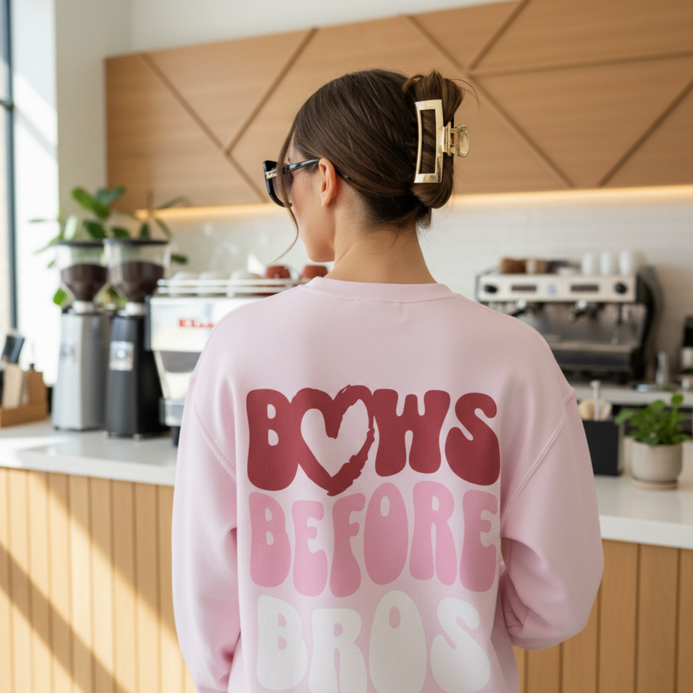 Bows Before Bros Sweatshirt — Cute Coquette Crewneck