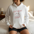 Soft Hearts Club Hoodie — Cute Pastel Bunny Graphic Pullover