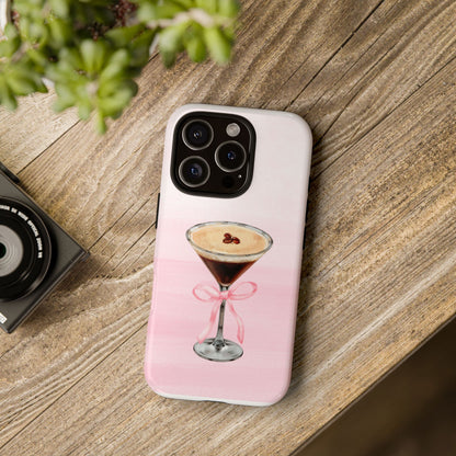 Espresso Martini with bow Phone Case