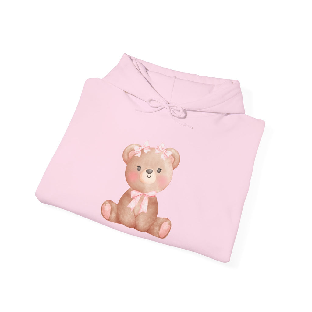Cute Pink Teddy Bear Hoodie — Cozy Cute Graphic Sweatshirt