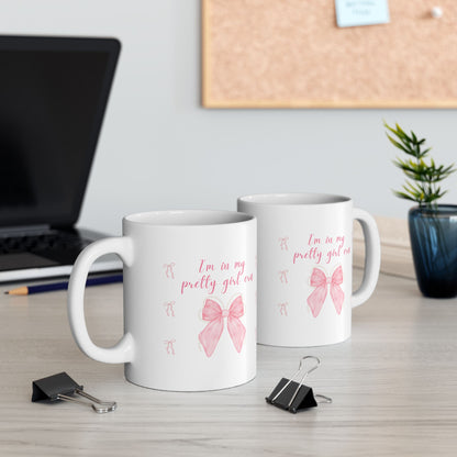 Ceramic Mug — Pink Ballet Dancer Design, 'Pretty in Pink' Tea Coffee Cup (11oz, 15oz)