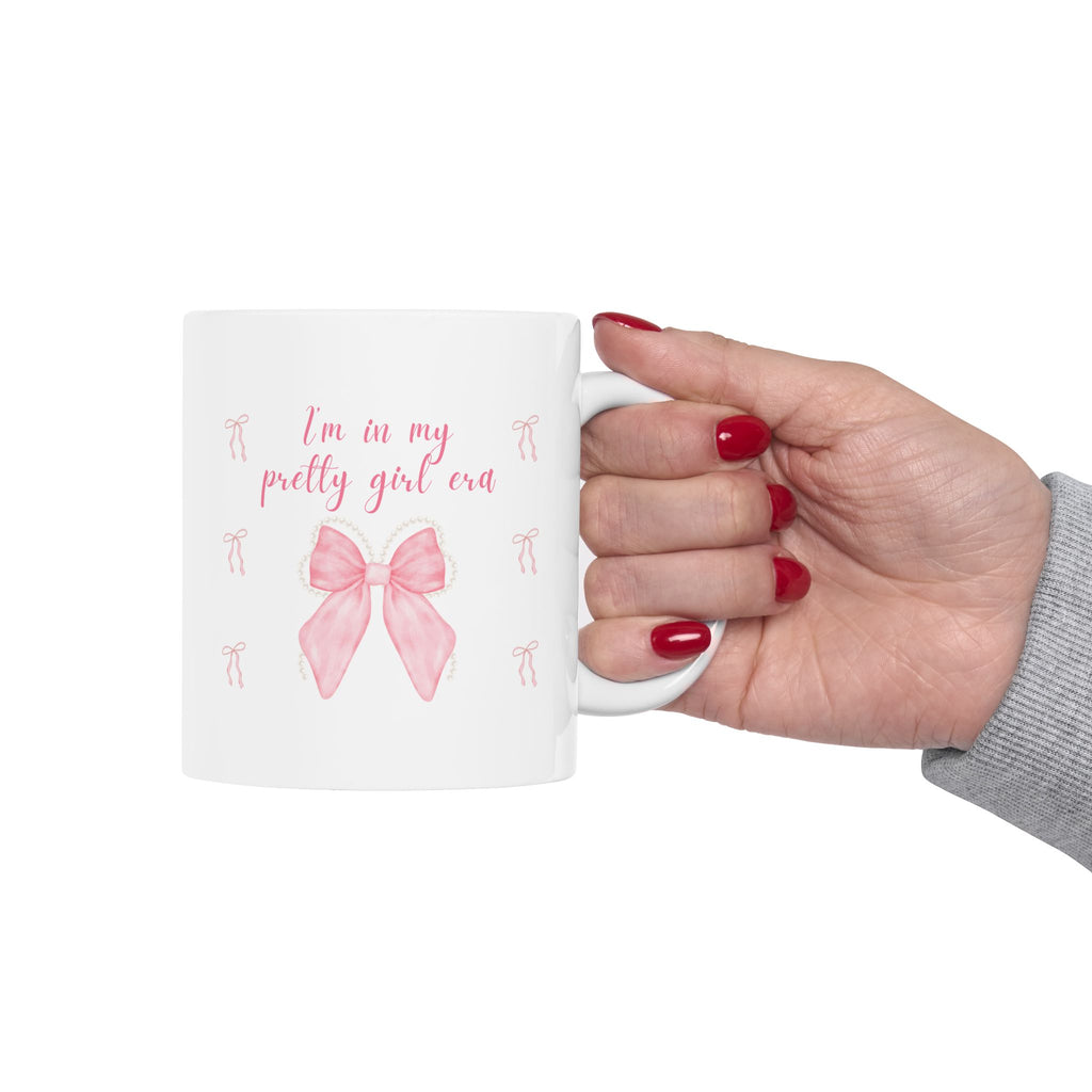 Ceramic Mug — Pink Ballet Dancer Design, 'Pretty in Pink' Tea Coffee Cup (11oz, 15oz)