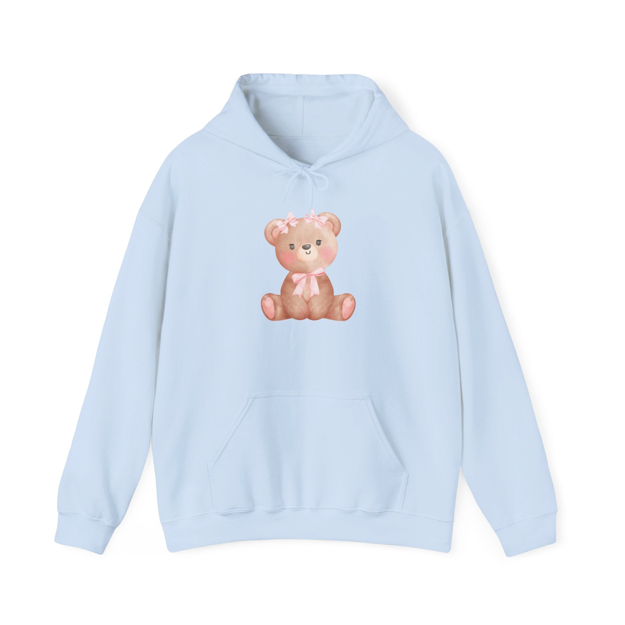 Cute Pink Teddy Bear Hoodie — Cozy Cute Graphic Sweatshirt