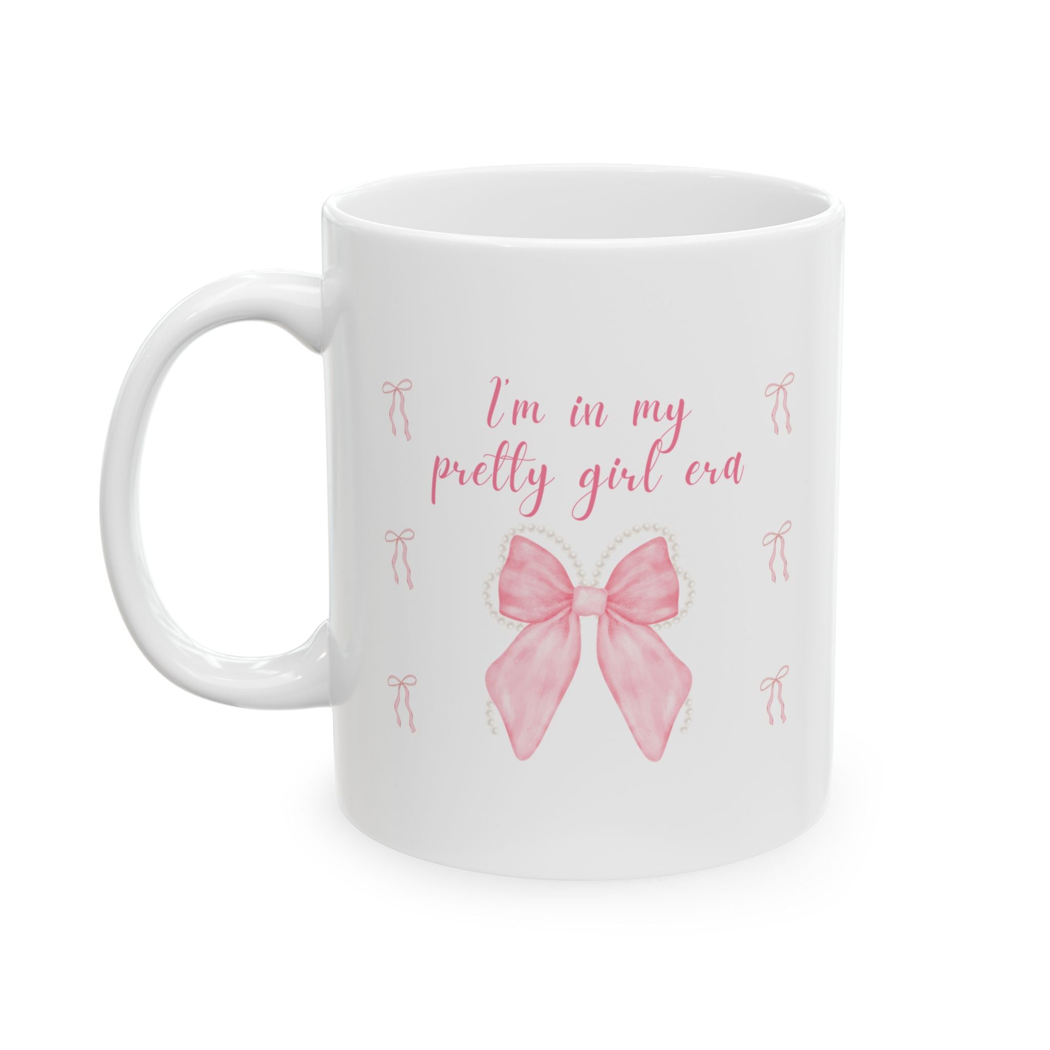 Ceramic Mug — Pink Ballet Dancer Design, 'Pretty in Pink' Tea Coffee Cup (11oz, 15oz)