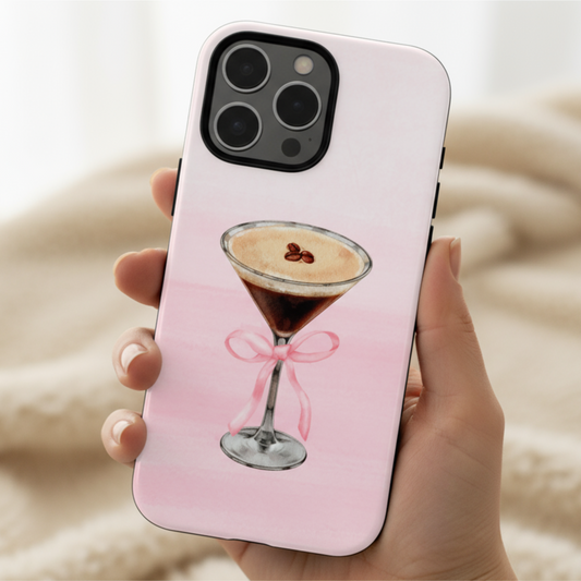 Espresso Martini with bow Phone Case