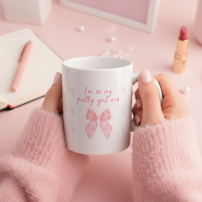 Ceramic Mug — Pink Ballet Dancer Design, 'Pretty in Pink' Tea Coffee Cup (11oz, 15oz)